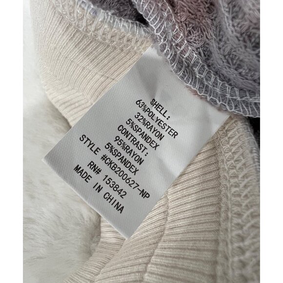 NWT MELLODAY Size 2X Women's Plus Size Tie Dye Thermal Joggers Grey Multi Color - Picture 8 of 11